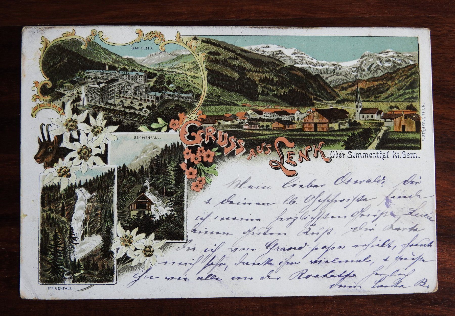 Cartoline postali: Gruss aus Lenk, schöne AK ! – Usato da Rain venduto da 999-800-K