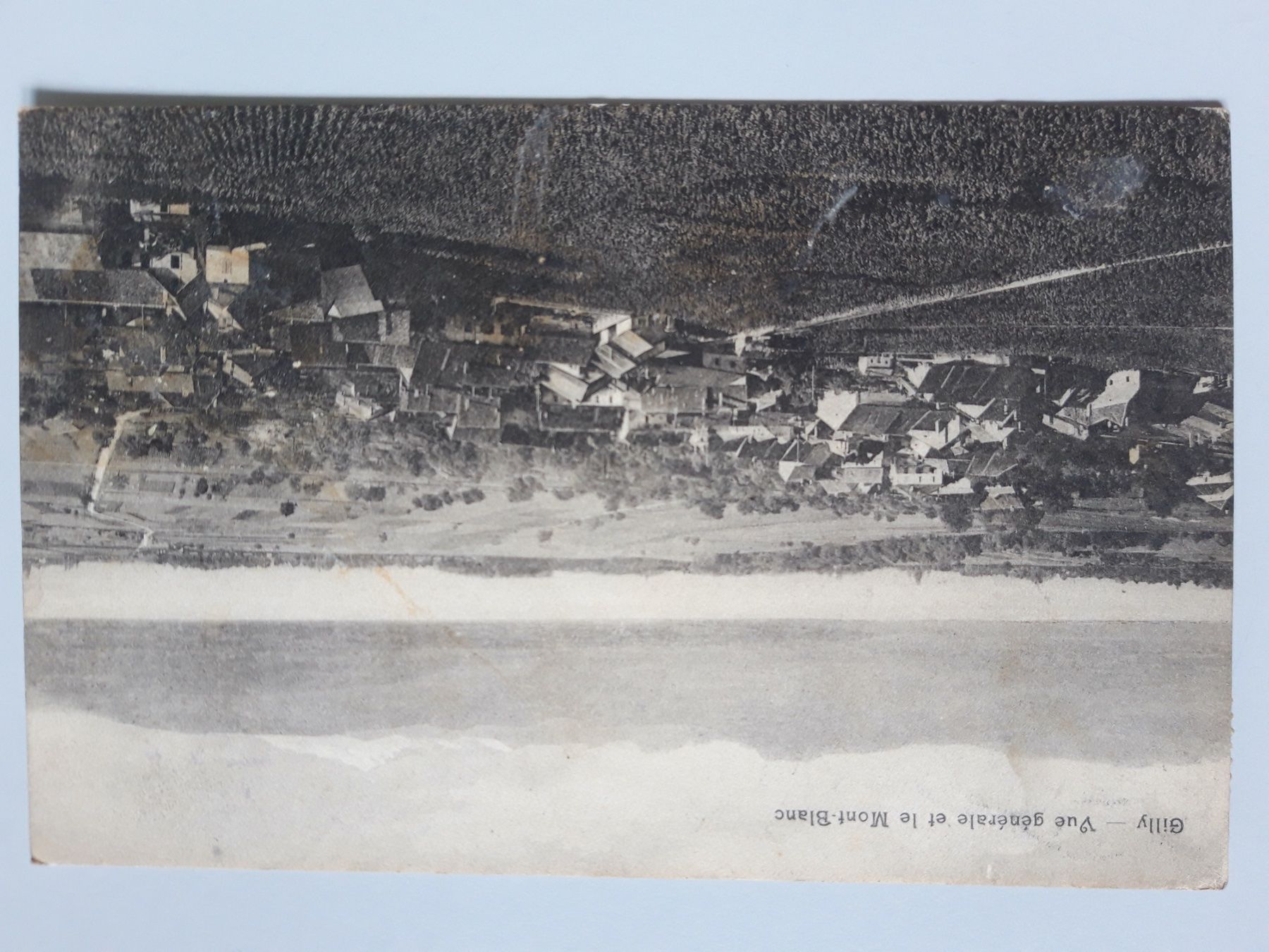 Cartoline postali: Gilly Vue générale et le Mont-Blanc – Usato da Sargans venduto da nicsam1815