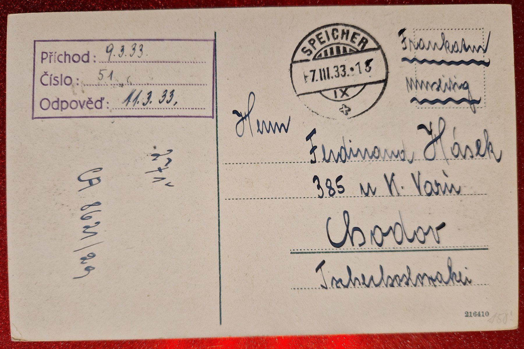Cartes postales: Speicher 1933 – D'occasion à Melchnau par Fishel 1