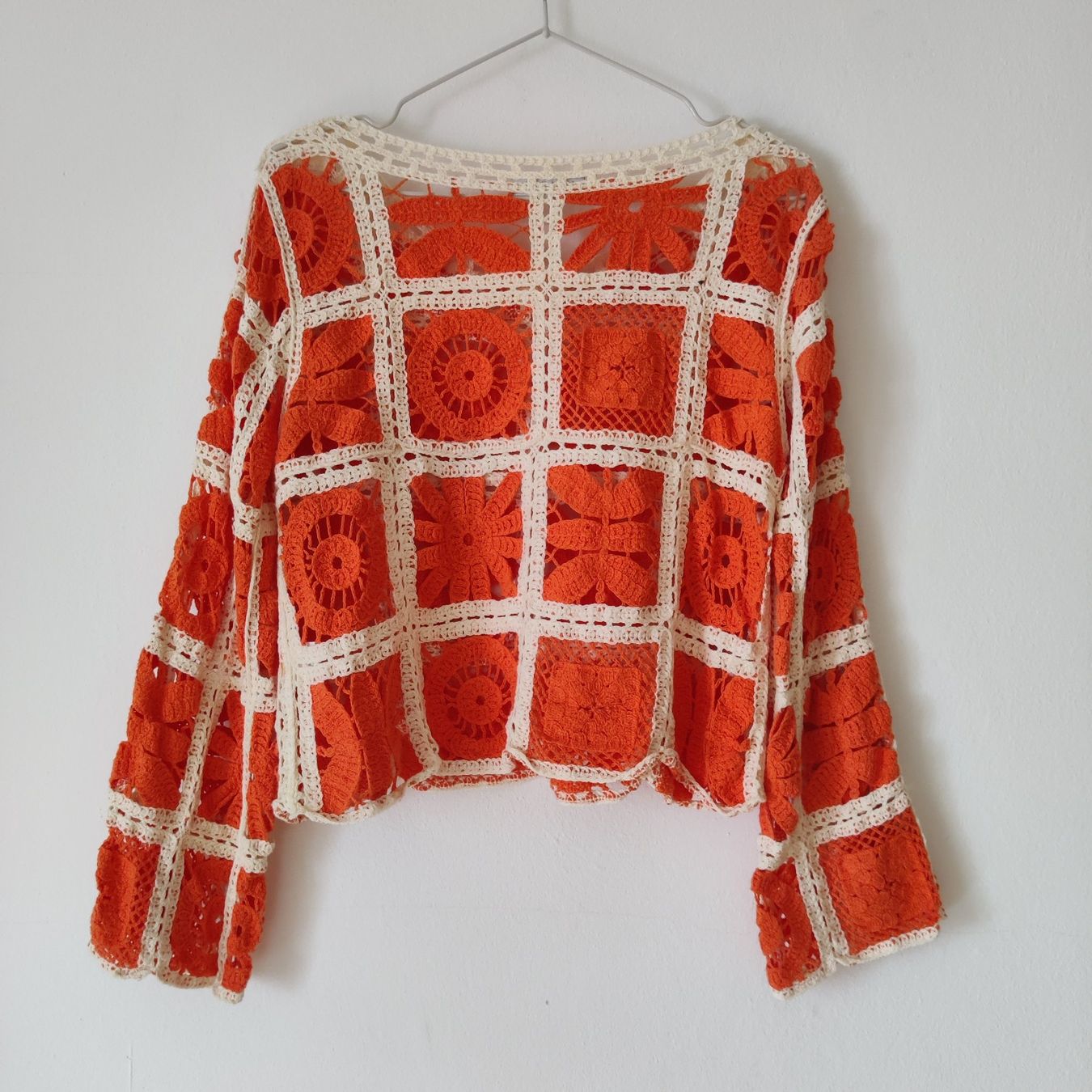 Maglioni & Felpe: MARCH STUDIO Boho Häckel Top Pulli Shirt Bluse kurz Gr.M NEU – Nuovo e nell'imballaggio originale da Winterthur venduto da Lotusherz 2