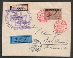 1933 : Flugpost Nr. F13 auf Brief Touristik Kongress