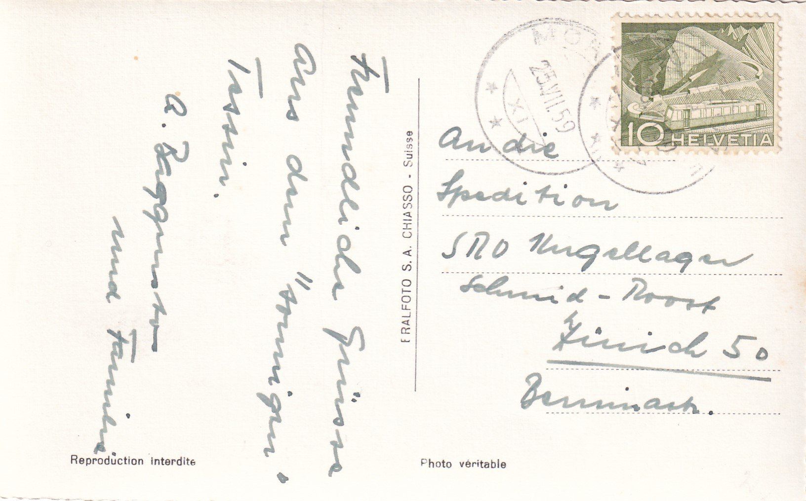 Cartoline postali: Ansichtskarte Tessin: Lago di Lugano – Usato da Birsfelden venduto da chr_yq2g 1