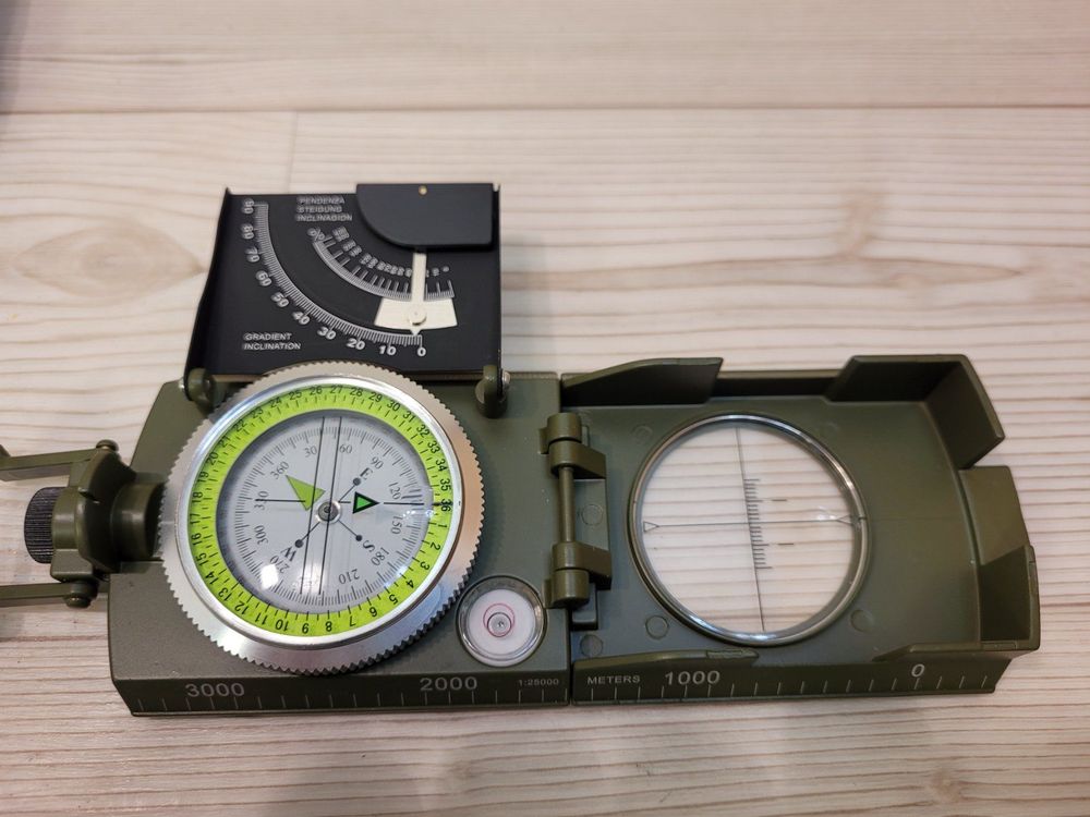 VINTEAM Marschkompass Militär Premium - Wasserdichter Peilkompass Für Outdoor & Camping