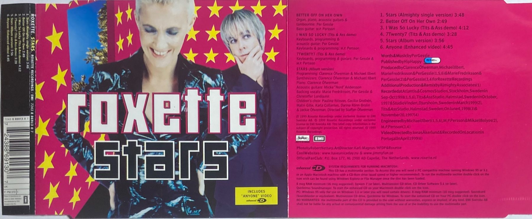 CD: ROXETTE - STARS – Usato da Poliez-Pittet venduto da Newtown-Records