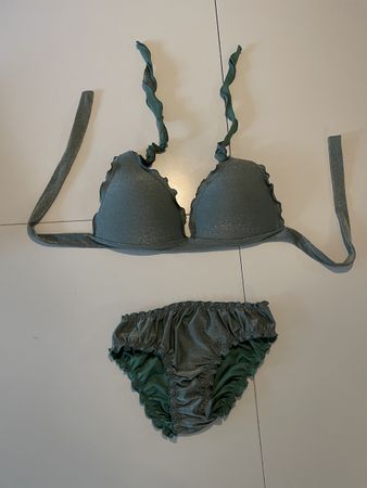 Green swimsuit from Calzedonia, size S/M