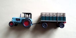 Wiking N° 38d Deutz Schlepper mit Fahrer und Anhänger 1:87