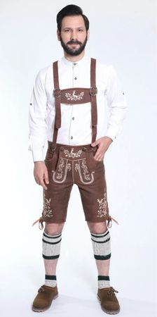 Oktoberfest Lederhosen - New, Real Leather, Sizes 48, 50, 54