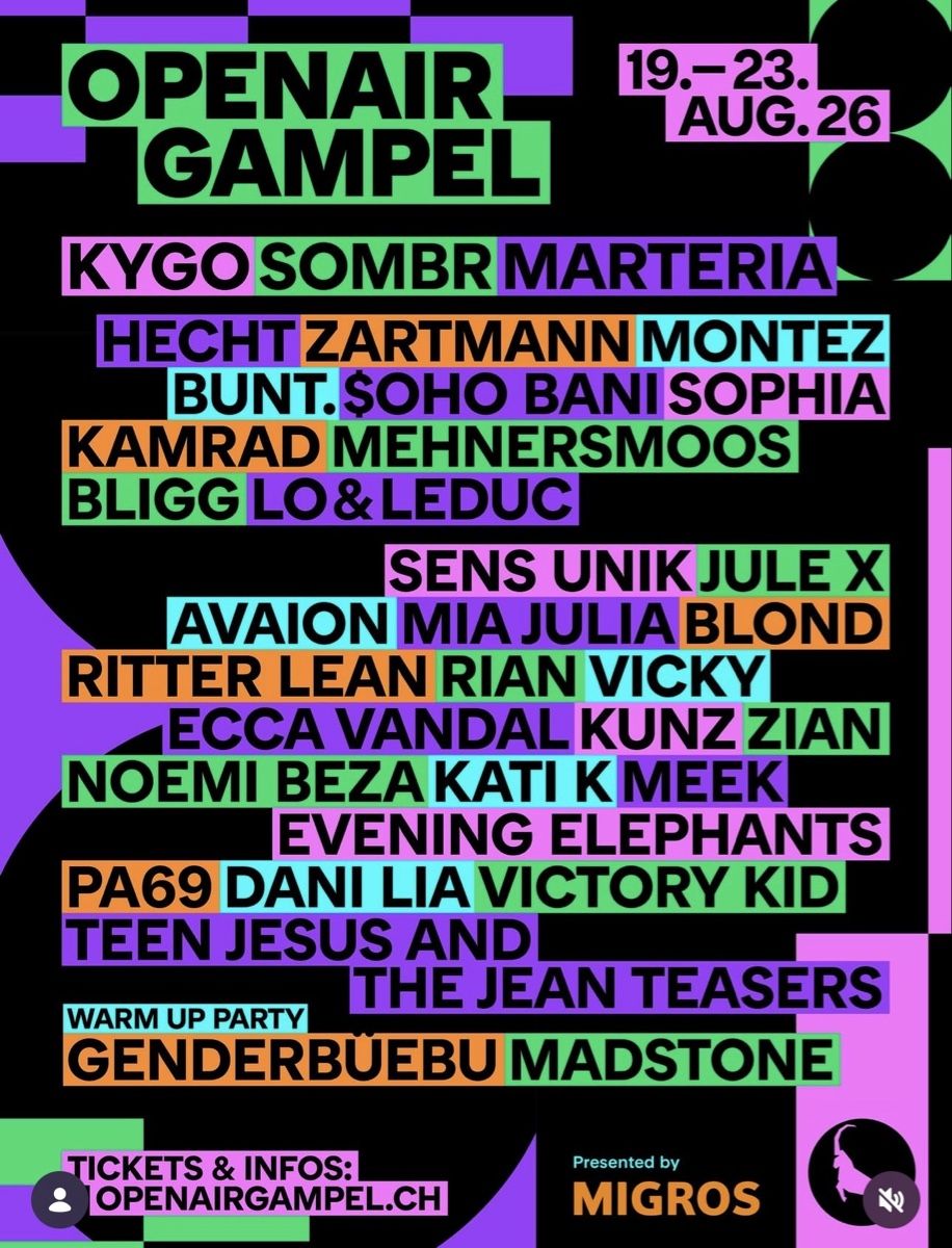 Tickets: Openair Gampel Ticket mi-so – Neu und originalverpackt aus Thun von Luisaxcarina