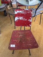 c3 Retro Stuhl, Rot/Weiss, Vintage Look, Garten/Balkon