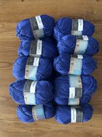 Wolle 20x 50g 120m marineblau Strickwolle Häkelgarn neu