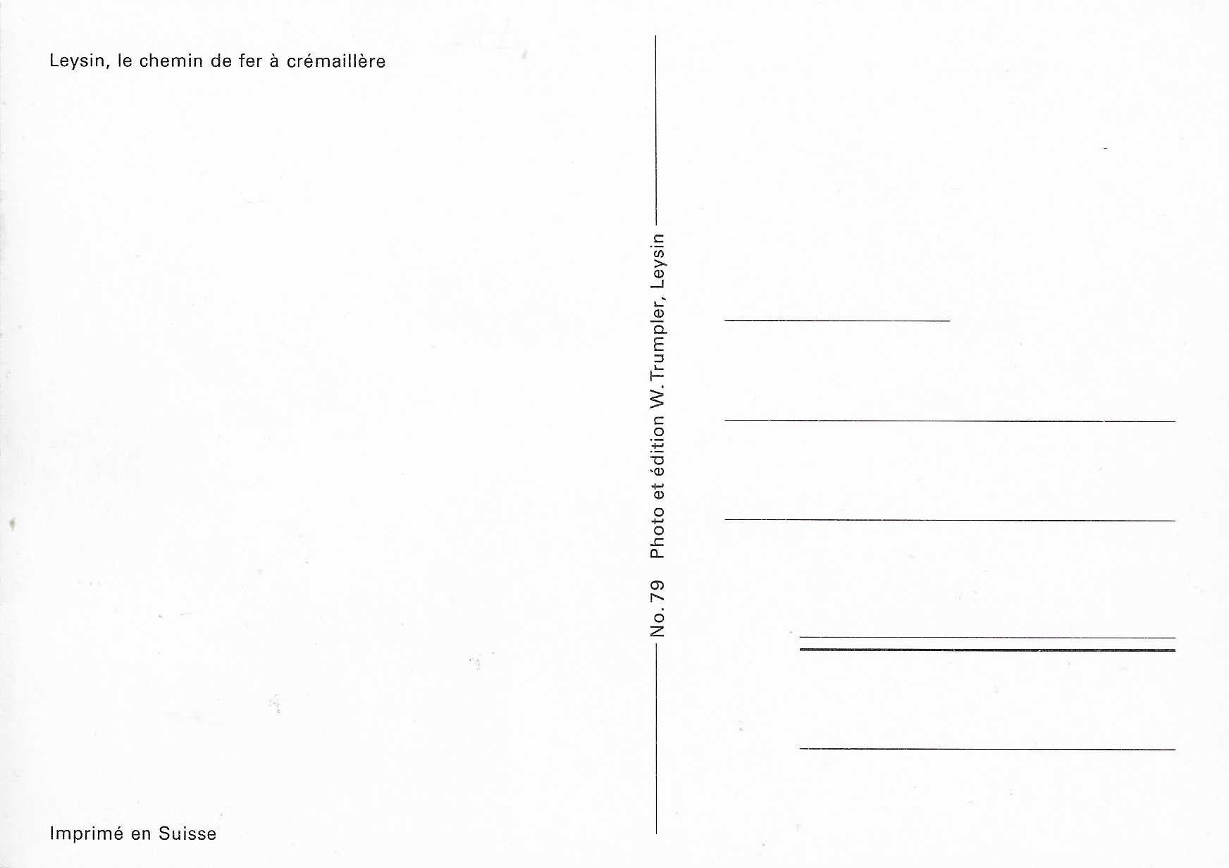 Cartoline postali: Leysin le chemin de fer a crémaillère – Nuovo (secondo la descrizione) da Rothrist venduto da Stranglehold 1