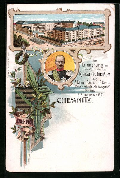 Cancelleria postale: Litho Ganzsache PP15C32: Chemnitz, Kaser – Usato da Berlin venduto da bartko-reher