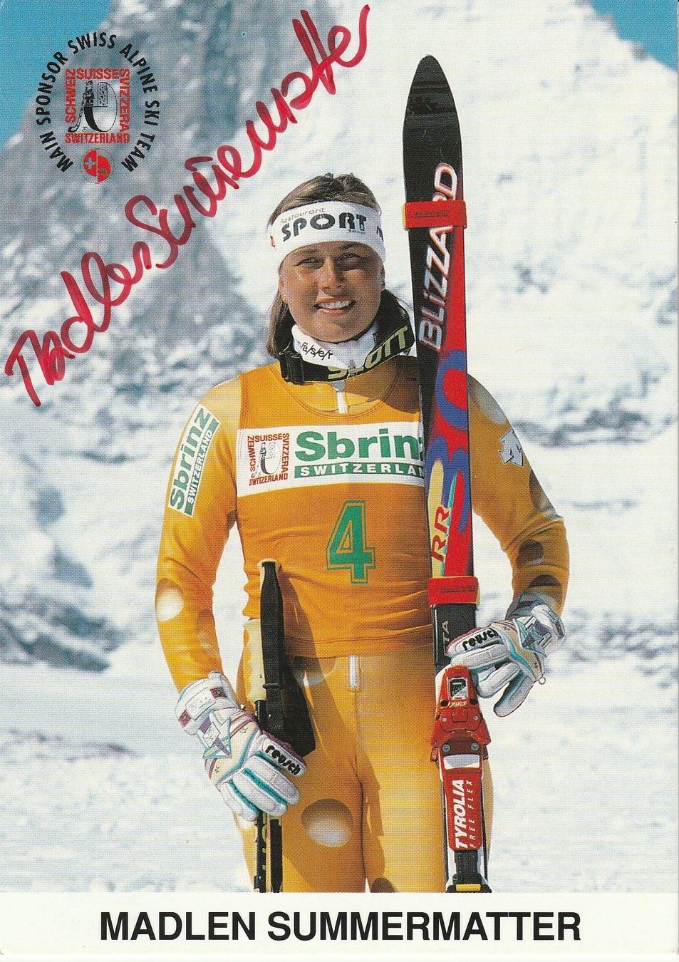 Autografi: Madlen Summermatter / Originalautogramm – Usato da Schwyz venduto da racingautographs