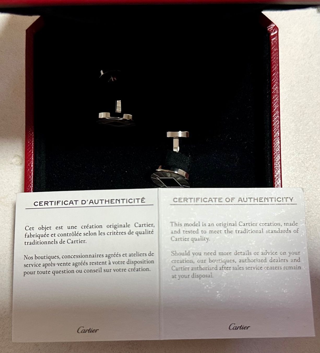 Cartier Gemelli: BOUTONS DE MANCHETTE DE CHEZ CARTIER – Nuovo e nell'imballaggio originale da Lausanne venduto da Ggato 6