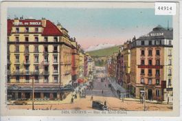 Geneve - Rue du Mont-Blanc - coloriert