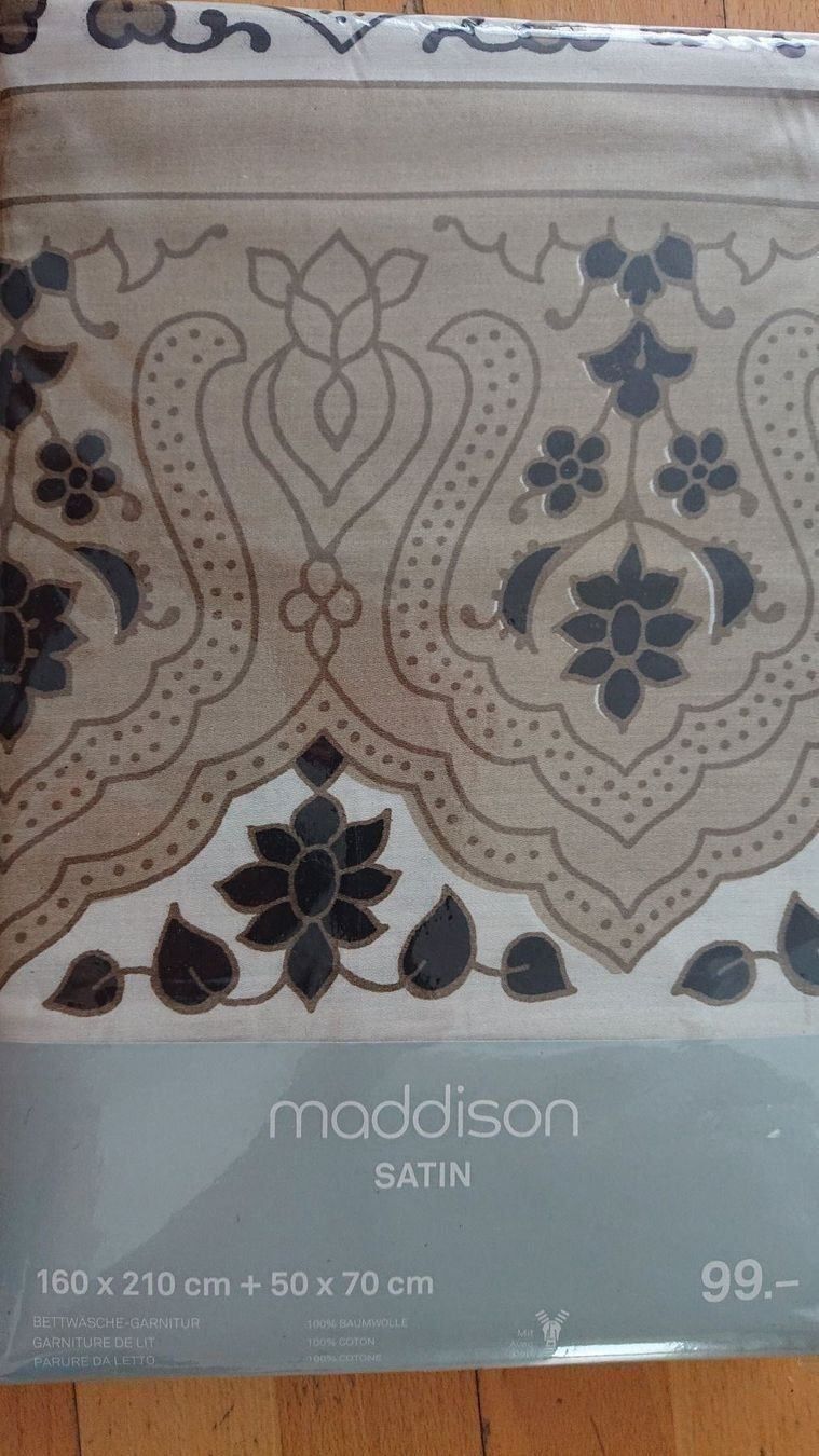 Biancheria da letto: Maddison Satin Bettwäsche-Garnitur – Nuovo e nell'imballaggio originale da Bottmingen venduto da Pidi0