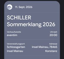 Konzerttickets Schiller Sommerklang Insel Mainau