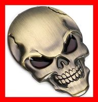 3D Totenkopf Aufkleber Augen Gold Dirt Sticker Auto Motorrad