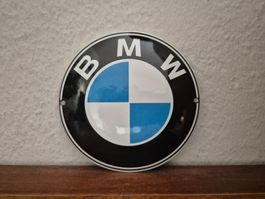 Emailschild BMW Auto Werkstatt Service Logo Emaille Schild
