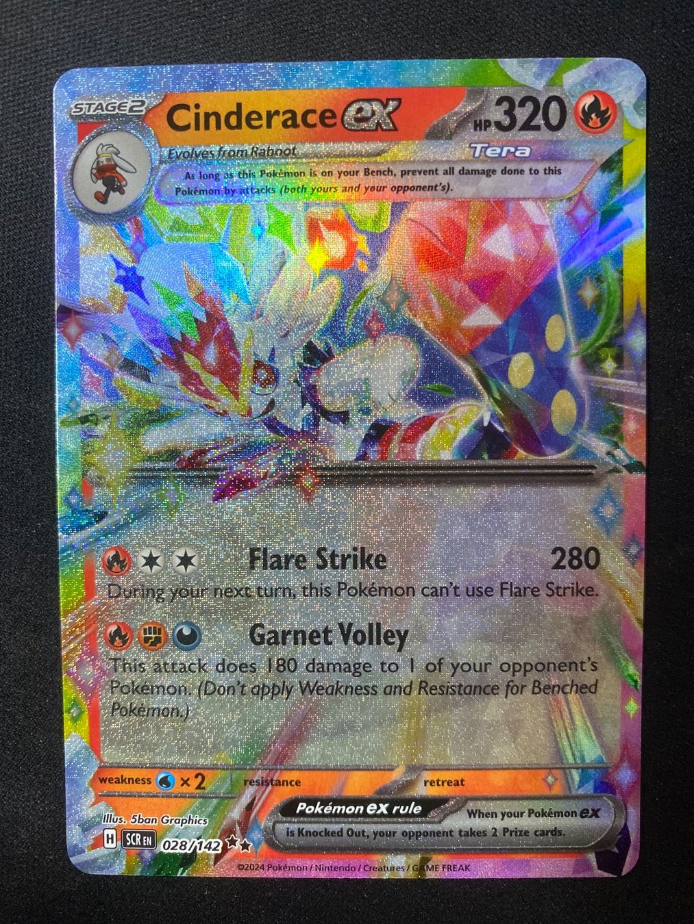 Pokémon Carte collezionabili: Cinderace ex 28 - Liberlo ex - Stellar Crown - EN – Nuovo (secondo la descrizione) da Hausen AG venduto da Shrade