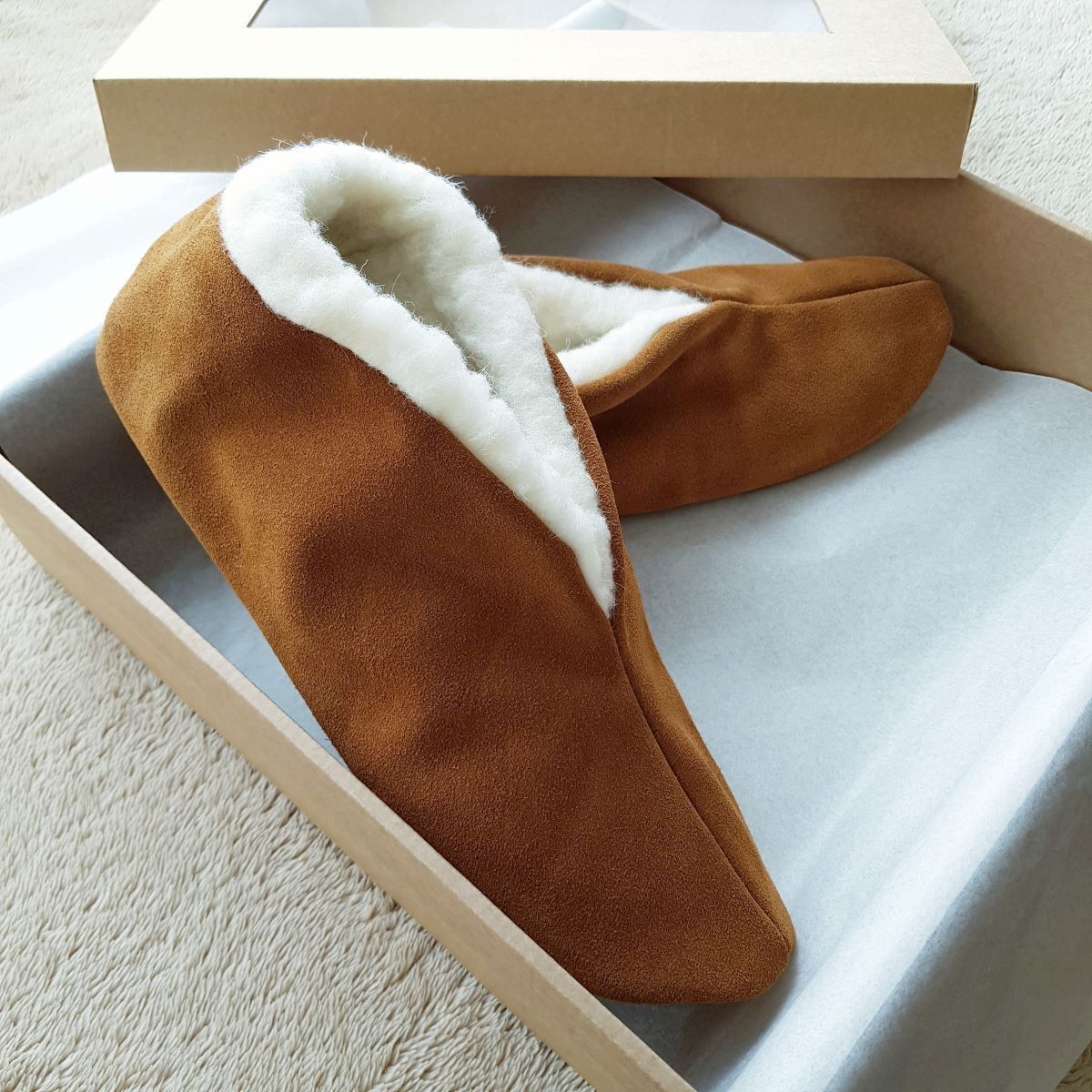 Scarpe da uomo: Hausschuhe: natürlich, mit 100% Lammwolle – Nuovo (secondo la descrizione) da Dübendorf venduto da liism 2