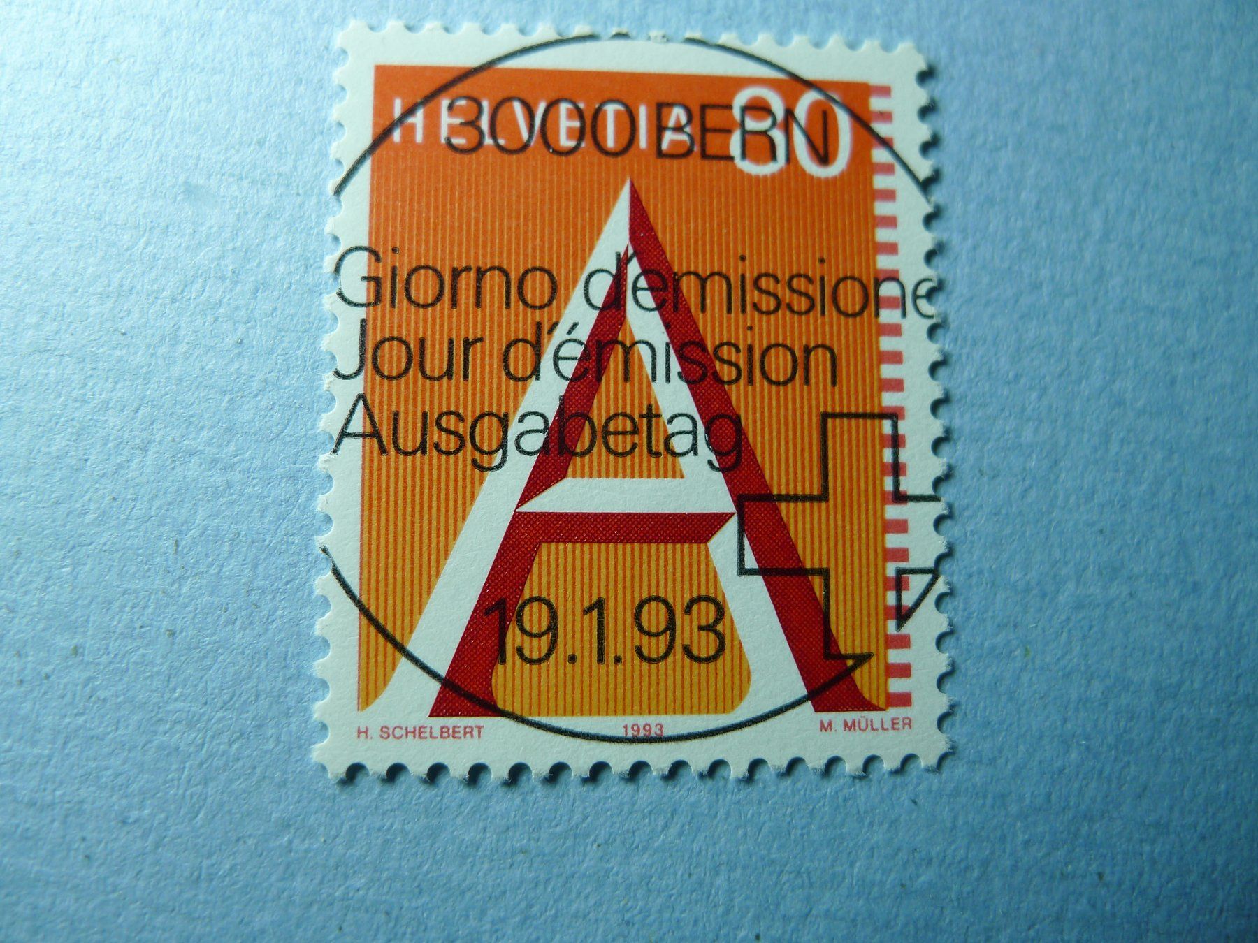 Tous les timbres: 1993 A-Postmarke ET Vollstempel 838 – D'occasion à Dagmersellen par sli72