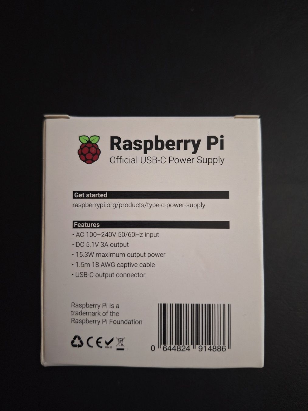Caricabatterie: Netzteil 5V, 3A, USB-C, schwarz, Raspberry Pi – Nuovo e nell'imballaggio originale da Bülach venduto da Tvolvo 1