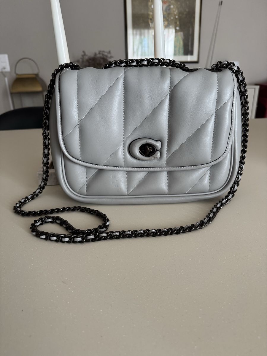 Coach Sacs femmes: Coach Tasche Leder grau – D'occasion à Galgenen par rpoto 1
