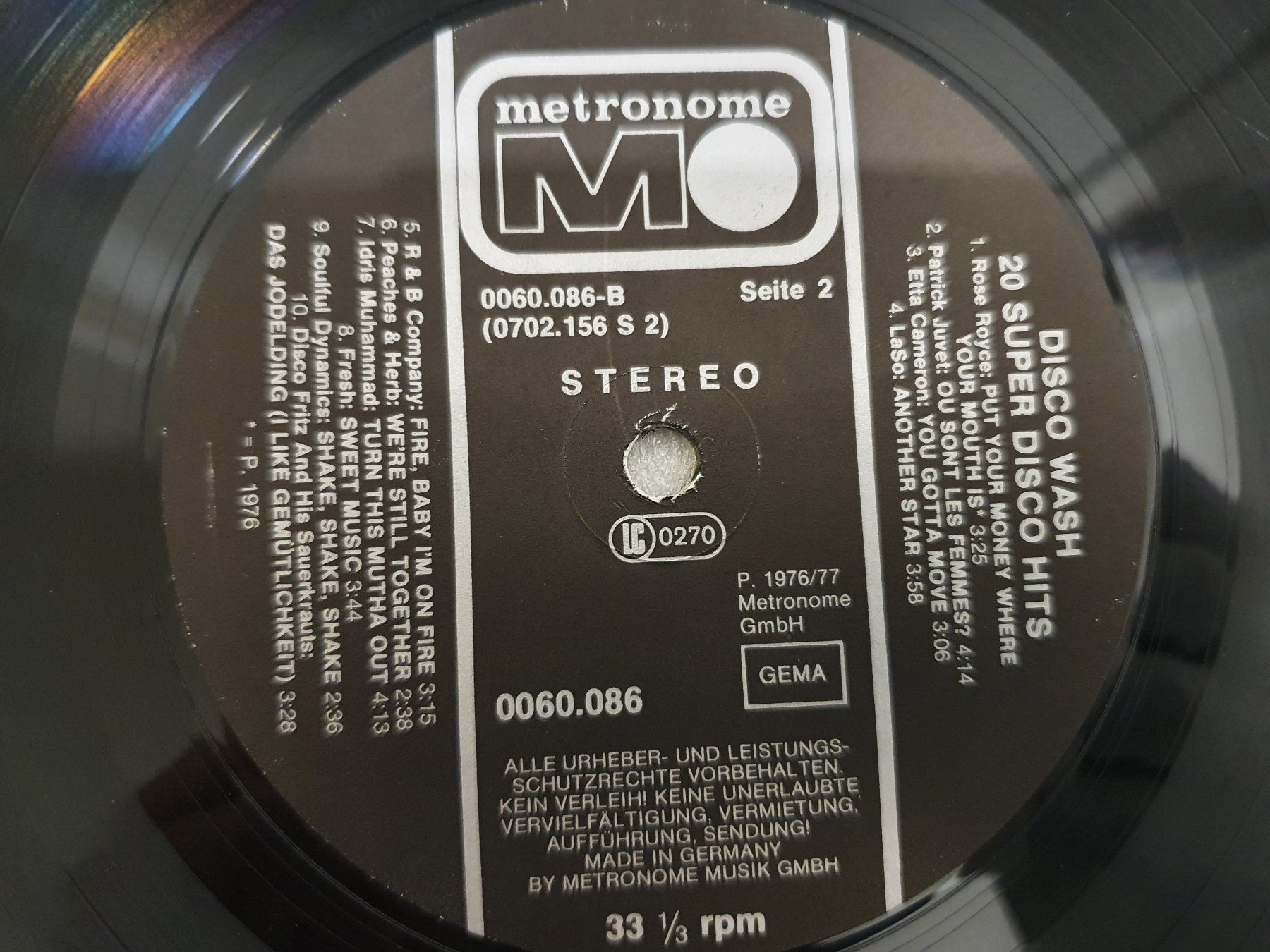 Dischi in vinile: Disco Wash / 20 Super Disco Hits – Usato da Uster venduto da Vinyl-Leidenschaft 7