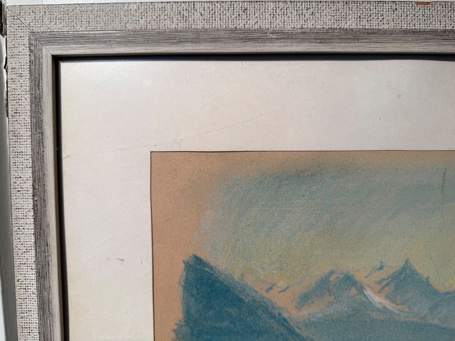 Gemälde: Original Pastell Boris Hellmann Gemälde 1943, Berglandschaft – Neu und originalverpackt aus Wöschnau von Vinsale 3