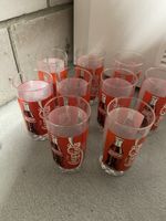 9 Coca-Cola Trinkgläser Design rot weiss - NEU