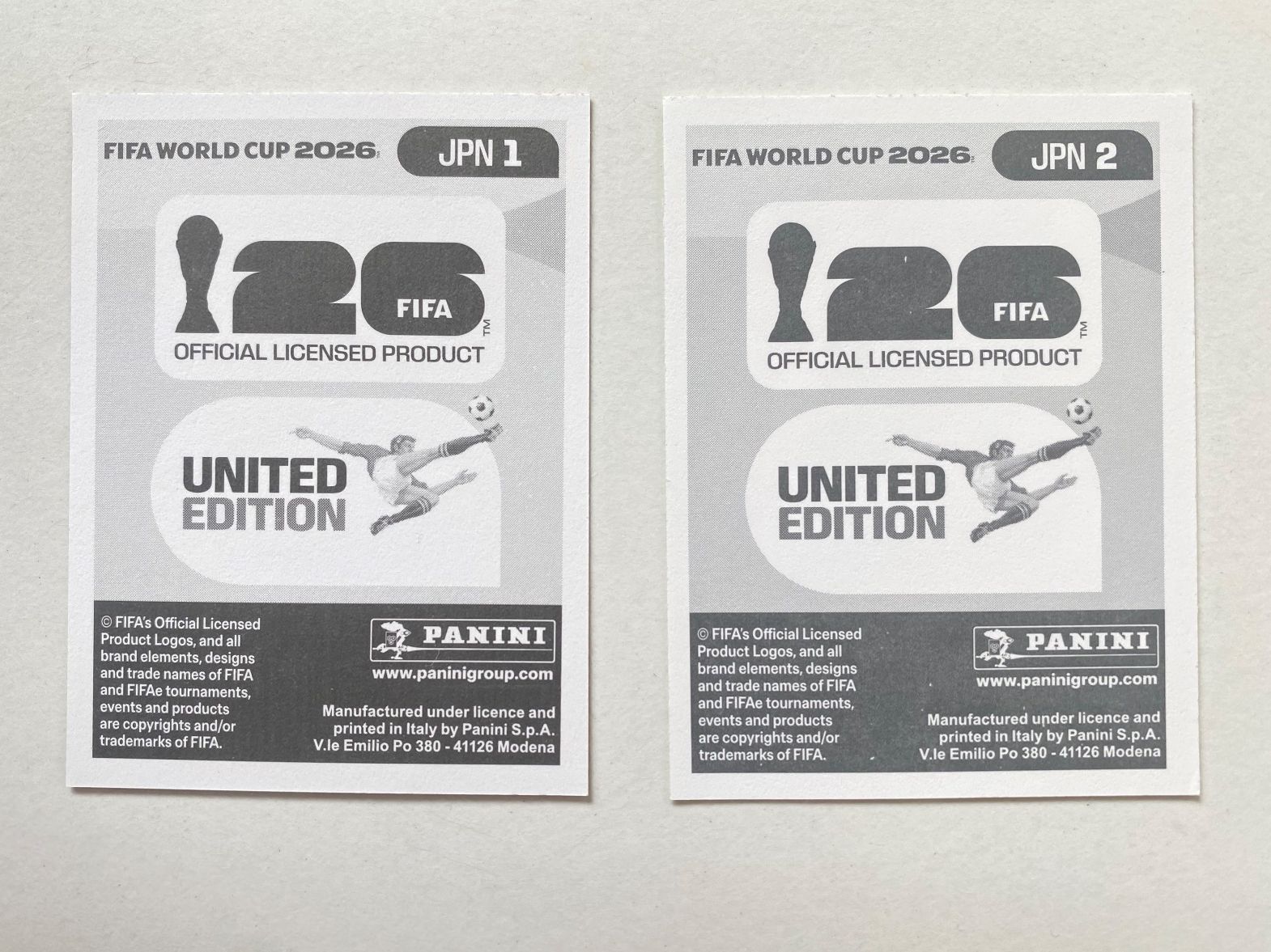 Panini Carte collezionabili: Panini WM 2026 - JAPAN #1, #2 – Nuovo (secondo la descrizione) da Lausanne venduto da chaavb 1
