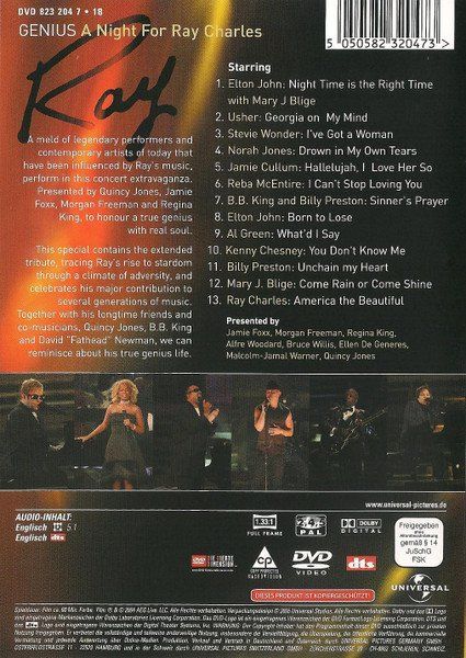 Tutti i DVDs: Various – Ray Genius A Night For Ray Charles – Usato da Brittnau venduto da Zibu 1