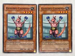 Yu-Gi-Oh! 2x Karte: Känguru-Champion - Selten! Top Zustand!