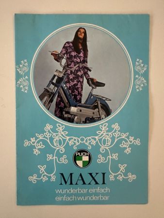 Original Puch Maxi Prospekt – mit Poster innen. Einzelstück!