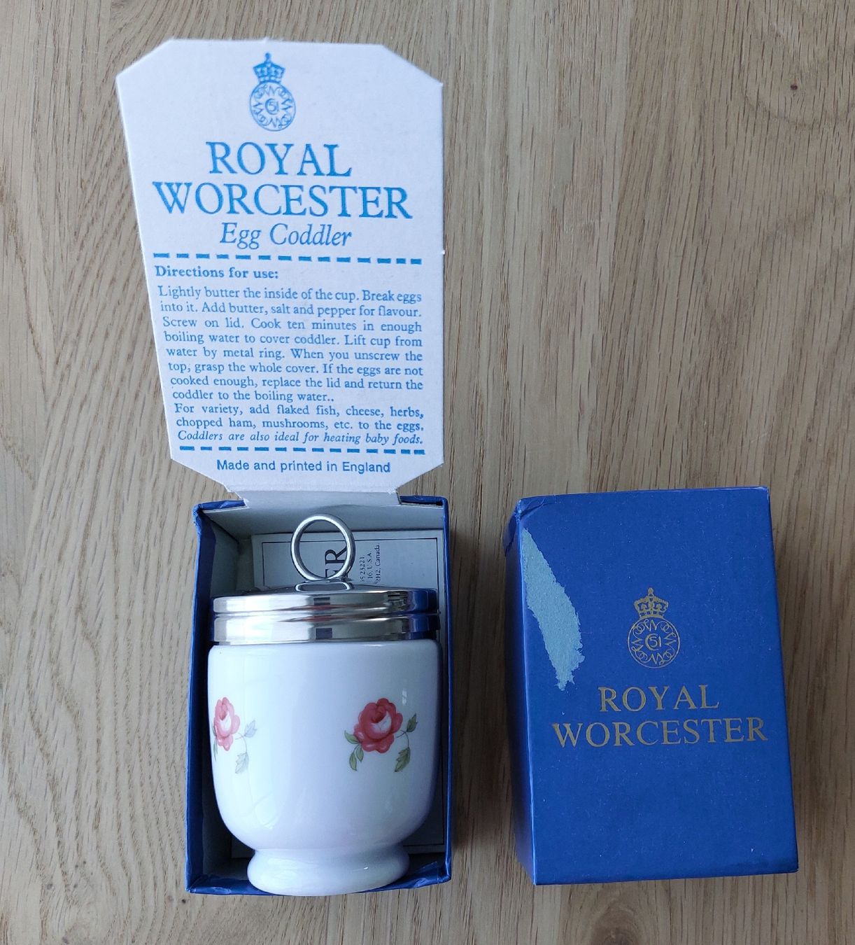 Royal Worcester Altre Stoviglie: Royal Worcester Eierbecher mit Deckel Blumenmuster,Neuwertig – Nuovo (secondo la descrizione) da Frasnacht venduto da mar_dv5s 4