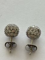 Funkelnde Silber 925 -Ohrstecker mit vielen Zirkonia