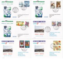 40 Stk. CH Flugpost Briefe ab 1993, Swissair etc.