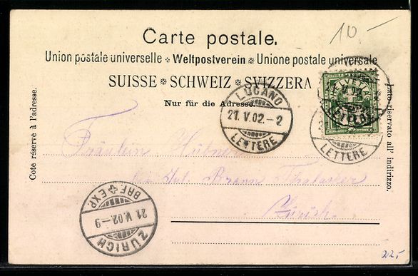 Cartoline postali: Lugano, Veduta della città e del lago – Usato da Berlin venduto da bartko-reher 1