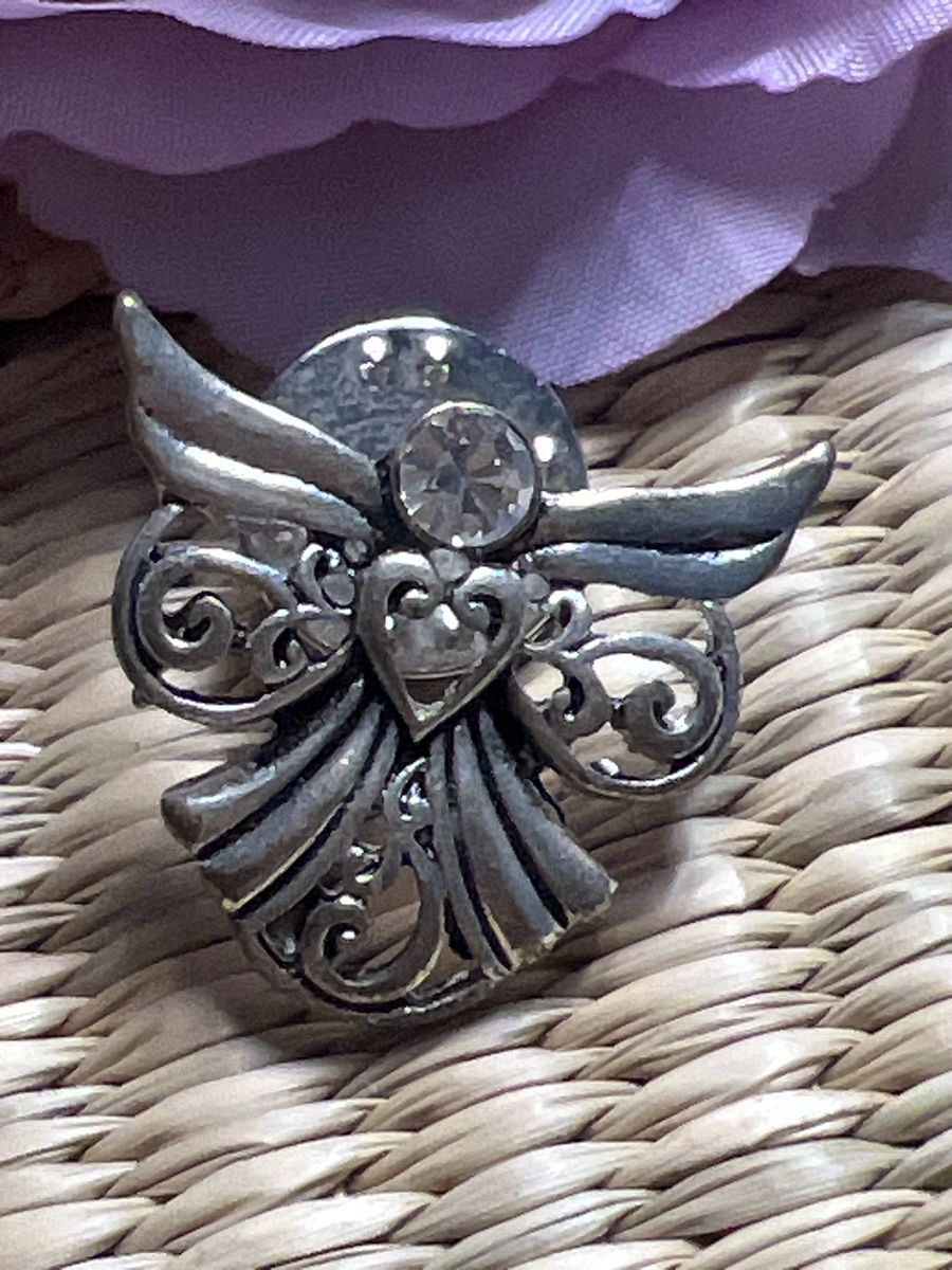 Spille & Fermagli: Schöner Engelanstecker mit Zirkonia – Usato da Seon venduto da Sunny-Schmuck78 1