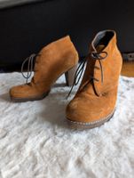 Stiefelette zum Schnüren, Wildleder Gr 37-38