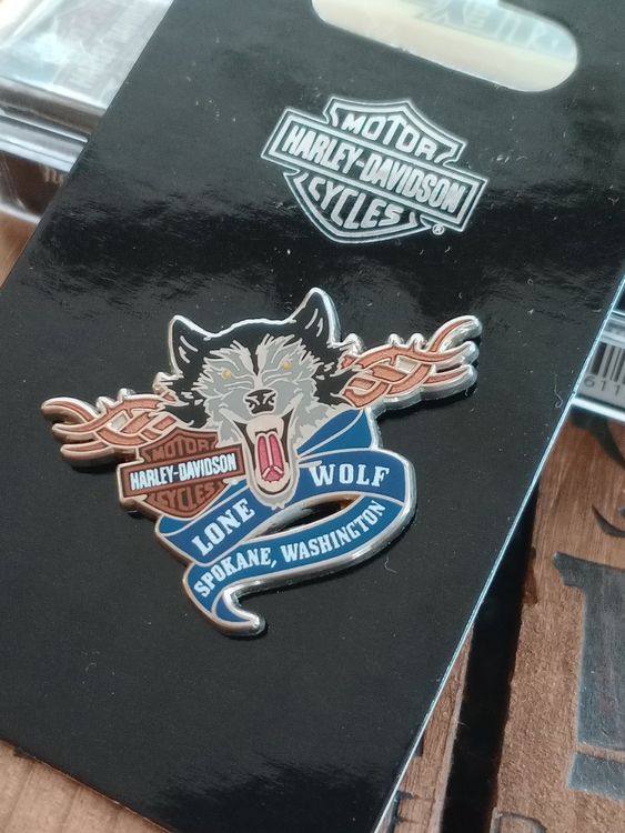 Harley Davidson Pin Lone Wolf Spokane Washington, Neu! (Neuf avec ...