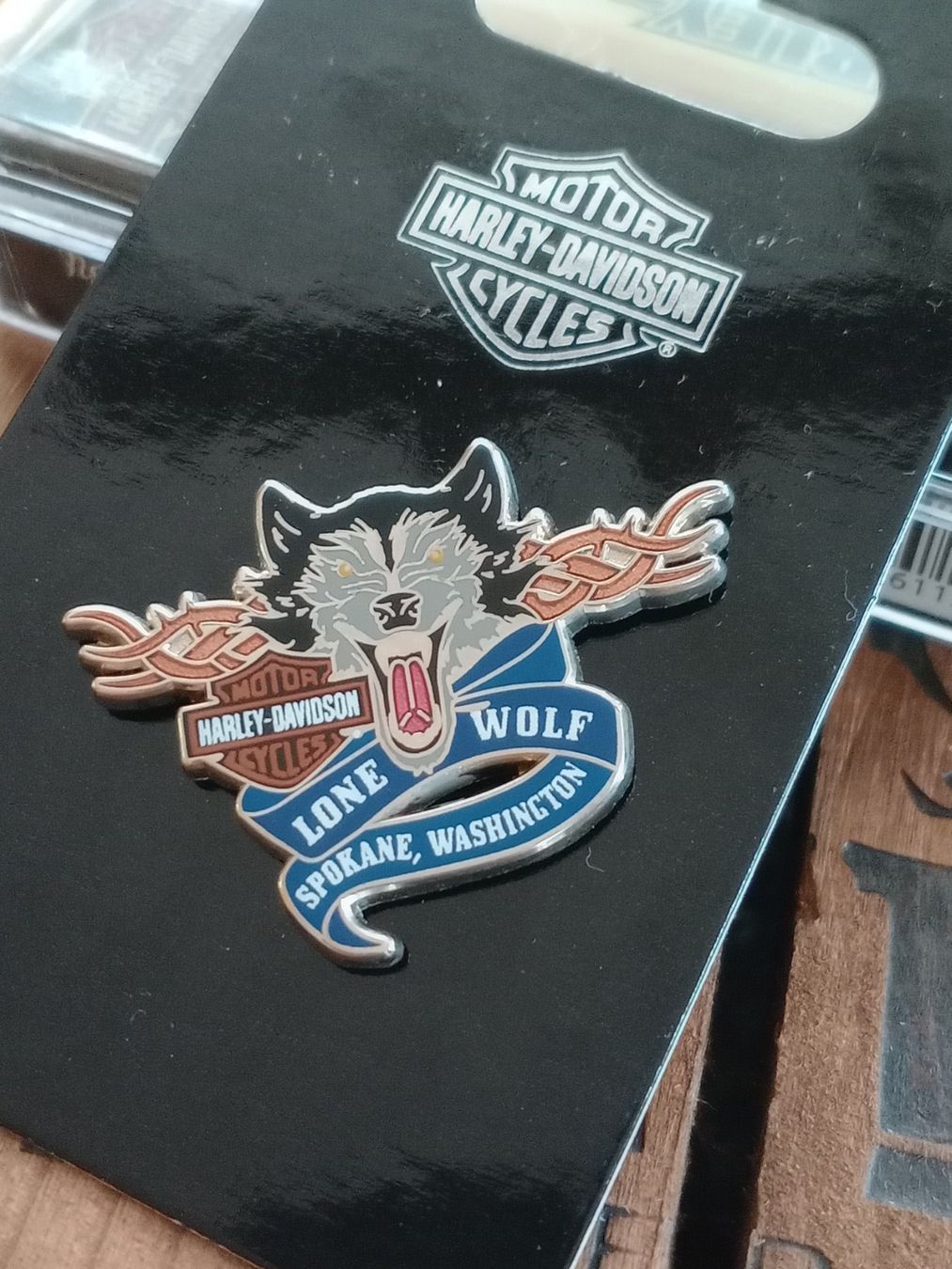 Harley Davidson Pin Lone Wolf Spokane Washington, Neu! (Neuf avec ...