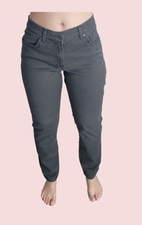 ANGELS Pantalon gris foncé/noir taille 42 