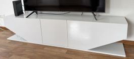 TV-Lowboard weiss glanz modernes Design guter Zustand