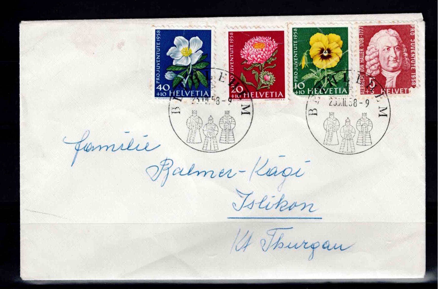 Tutti i francobolli: CH FDC Pro Juventute Satz 1958 – Usato da Koblenz venduto da Markenhimmel