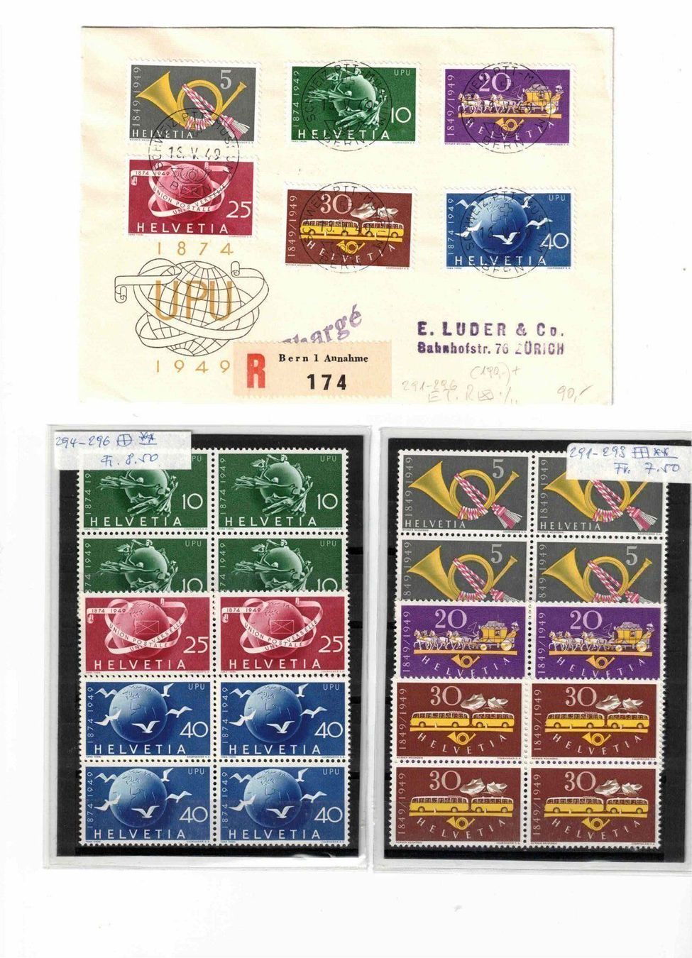 Tous les timbres: Zwei Sätze auf einem Brief FDC !!!! – D'occasion à Bibern SH par Heinibuehrer