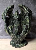👼 Großer Seraphim-Engel aus Serpentin-Jade – Handgeschnitzt