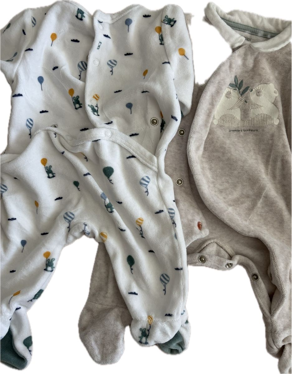 Pagliaccetti: 3x warme Babystrampler Obaibi Gr. 1M – Usato da Zürich venduto da pknop 1