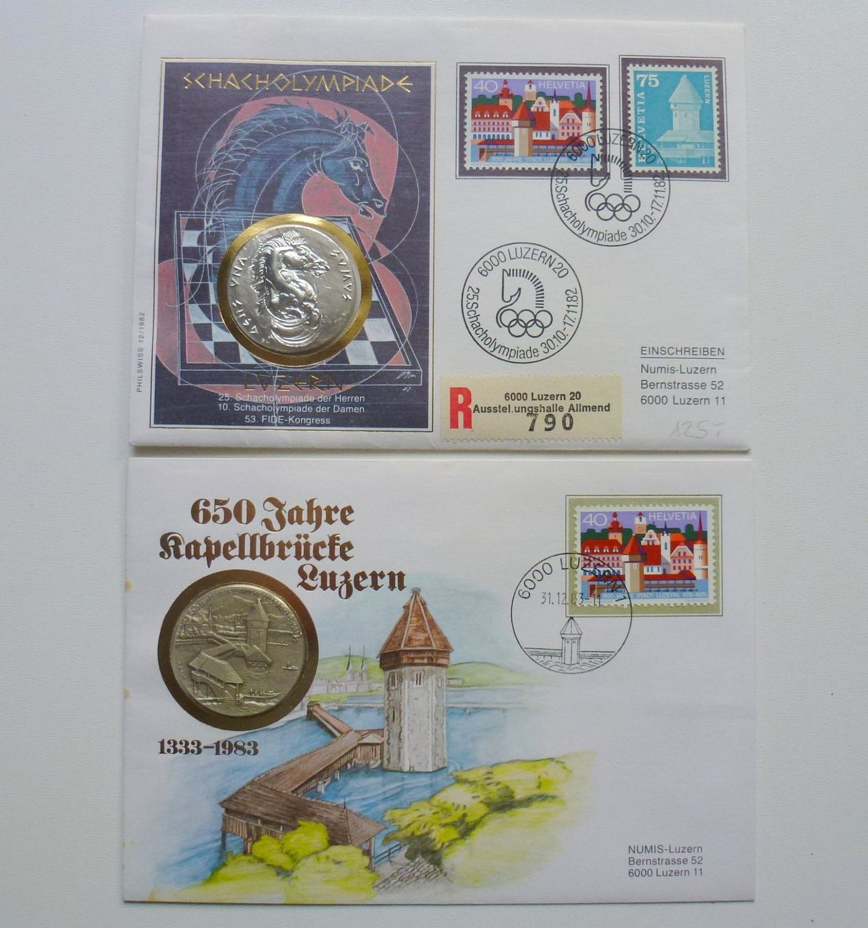 Tutti le monete: SILBER ++ 9 Stück verschiedene Silber Numisbriefe 1976 – Usato da Walkringen venduto da Casablanca777 1